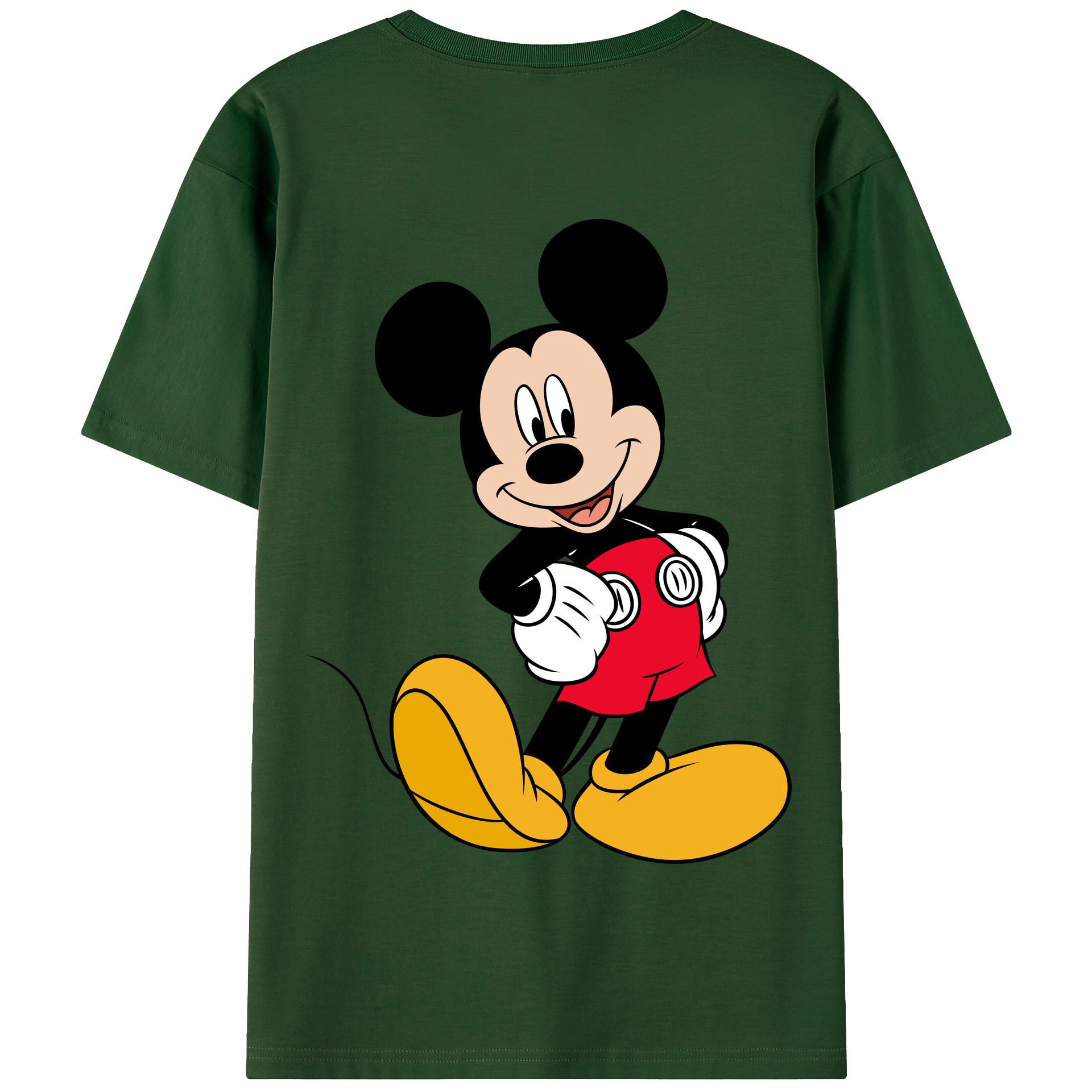 （画像用） ミッキーマウス Mickey Mouse 綿100％半袖Tシャツ（背面プリント）
